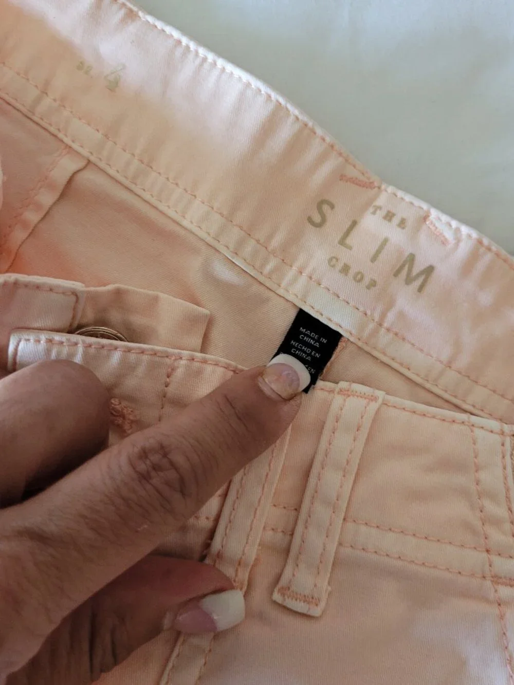 WHBM Summer Pants A Soft Light Peachy/Pink